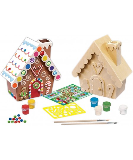 Holiday Craft Set - Gingerbread House Wood Paint Kit $23.89 - Craft Kits