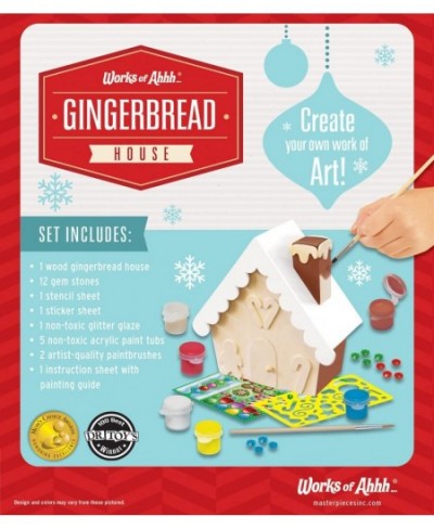 Holiday Craft Set - Gingerbread House Wood Paint Kit $23.89 - Craft Kits