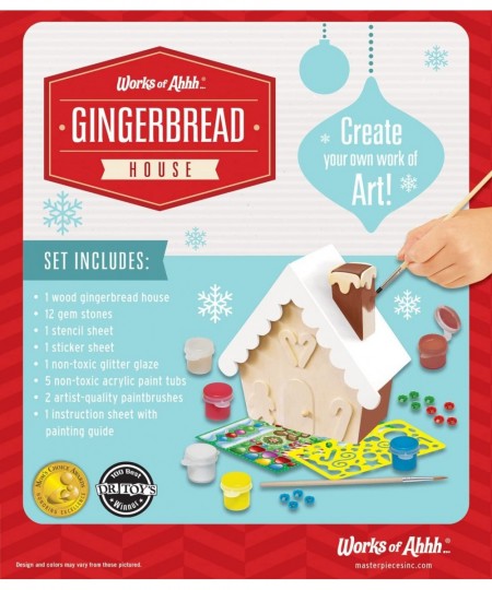 Holiday Craft Set - Gingerbread House Wood Paint Kit $23.89 - Craft Kits