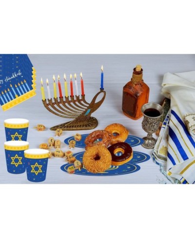 44PCS Hanukkah Party Disposable Paper Plates Cups Napkins Set - Holiday Chanukah Party Supplies Decorations Favors $28.51 - K...