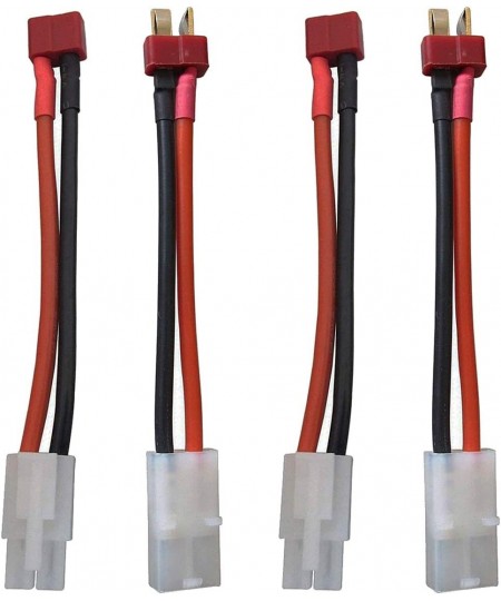 2 Pairs 14AWG Big Tamiya Style Connector to Deans T Style Plug Cable Adapter Connector for RC ESC Speed Controller Lipo/NiMH ...