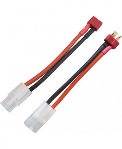 2 Pairs 14AWG Big Tamiya Style Connector to Deans T Style Plug Cable Adapter Connector for RC ESC Speed Controller Lipo/NiMH ...