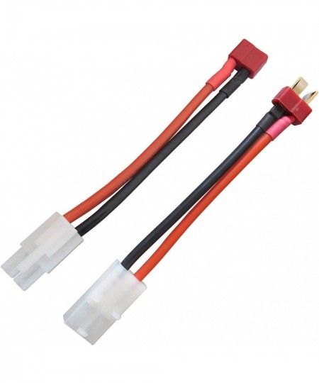 2 Pairs 14AWG Big Tamiya Style Connector to Deans T Style Plug Cable Adapter Connector for RC ESC Speed Controller Lipo/NiMH ...