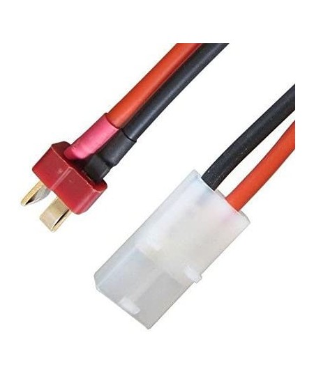 2 Pairs 14AWG Big Tamiya Style Connector to Deans T Style Plug Cable Adapter Connector for RC ESC Speed Controller Lipo/NiMH ...