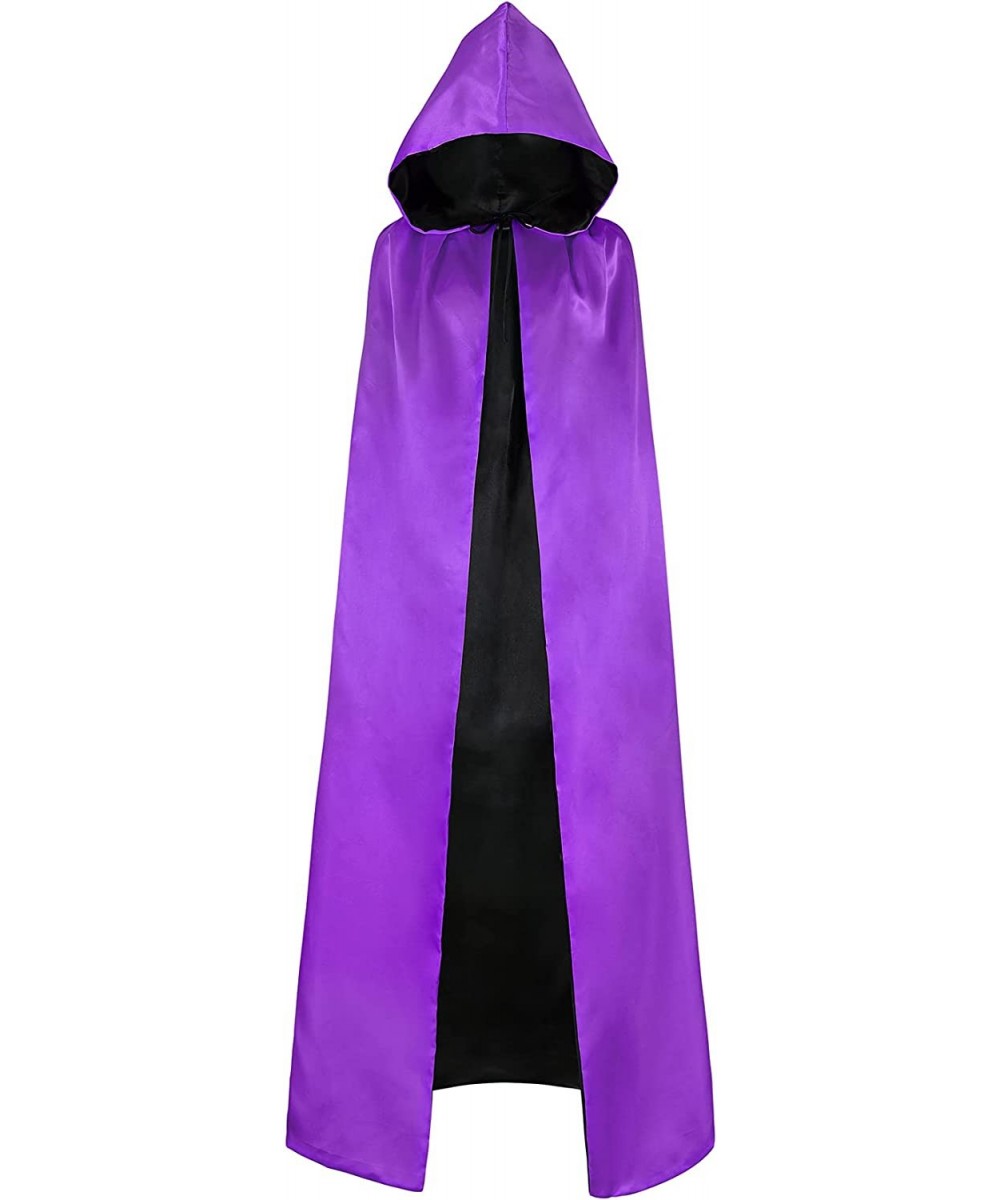 Hooded Cloak Cape Reversible Cloak with Hood Adult Kids Witch Vampire Cape Unisex Halloween Cloak Cape Costume $20.68 - Kids'...