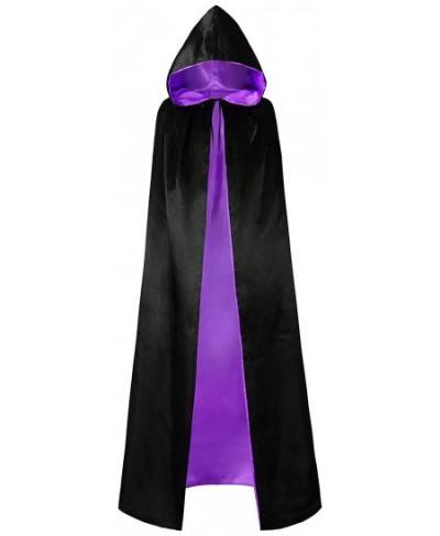 Hooded Cloak Cape Reversible Cloak with Hood Adult Kids Witch Vampire Cape Unisex Halloween Cloak Cape Costume $20.68 - Kids'...