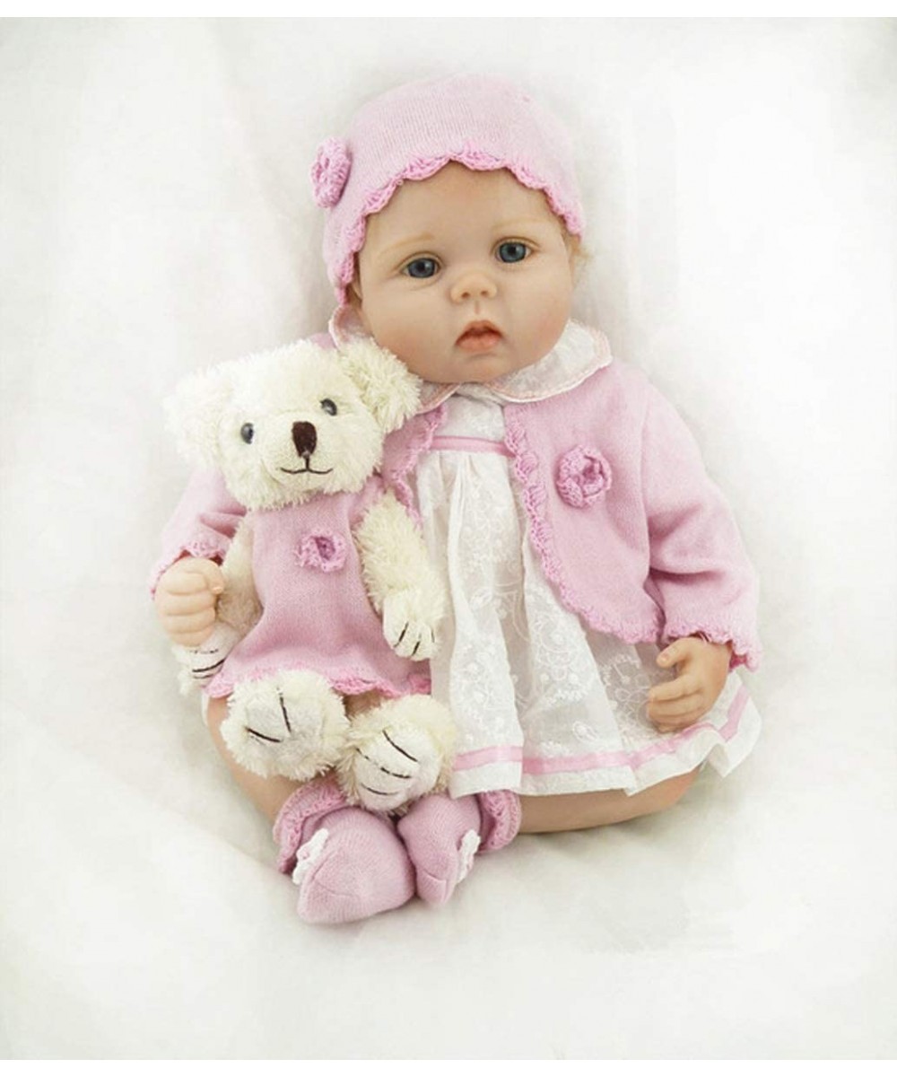 22inch 55cm So Truly Silicone Vinyl Reborn Baby Girl Doll Real Blond Mohair Soft Stuffed Cloth Body Newborn Dolls Toys Kids B...