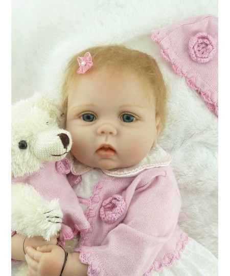 22inch 55cm So Truly Silicone Vinyl Reborn Baby Girl Doll Real Blond Mohair Soft Stuffed Cloth Body Newborn Dolls Toys Kids B...