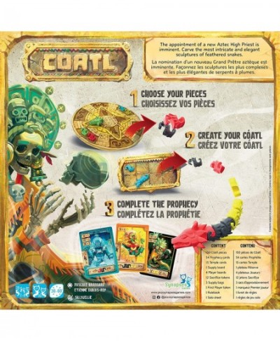 Synapses Games: Coatl Strategy Board Game Play in Solo Mode Or With Up to 4 Players 30 to 60 Minute Play Time For Ages 10 and...