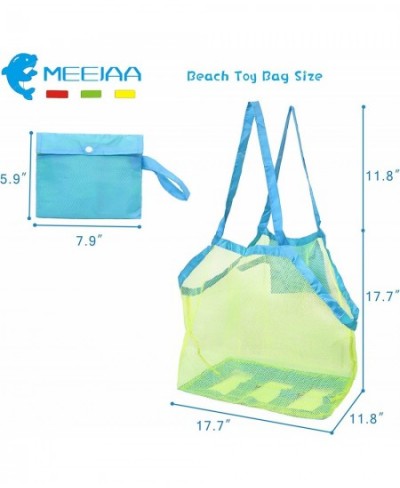 Mesh Beach Bag Classic Mesh Beach Toy Tote Bag Foldable Large Children's Toy Storage Bag Used for Storage of Toys Shells Clot...