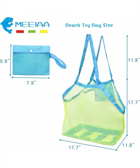 Mesh Beach Bag Classic Mesh Beach Toy Tote Bag Foldable Large Children's Toy Storage Bag Used for Storage of Toys Shells Clot...