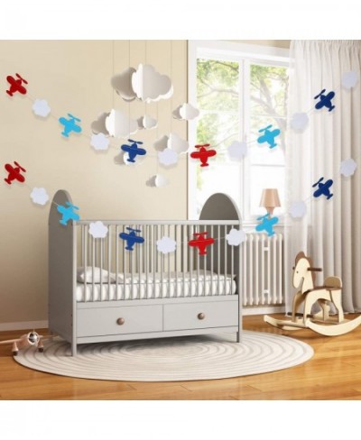 2Pcs Airplane Clouds Garland for Airplane Themed 1st Birthday Party Decor Airplane Baby Shower Party Supplies Airplane Party ...