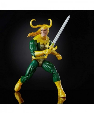 Marvel Legends Series Loki 6" Collectible Marvel Comics Action Figure Toy for Ages 6 & Up with Accessory & Build-A-Figurepiec...