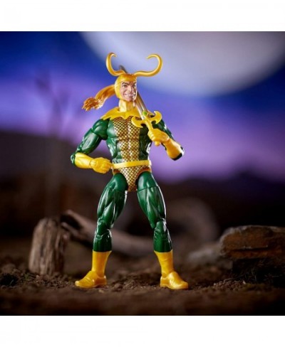 Marvel Legends Series Loki 6" Collectible Marvel Comics Action Figure Toy for Ages 6 & Up with Accessory & Build-A-Figurepiec...