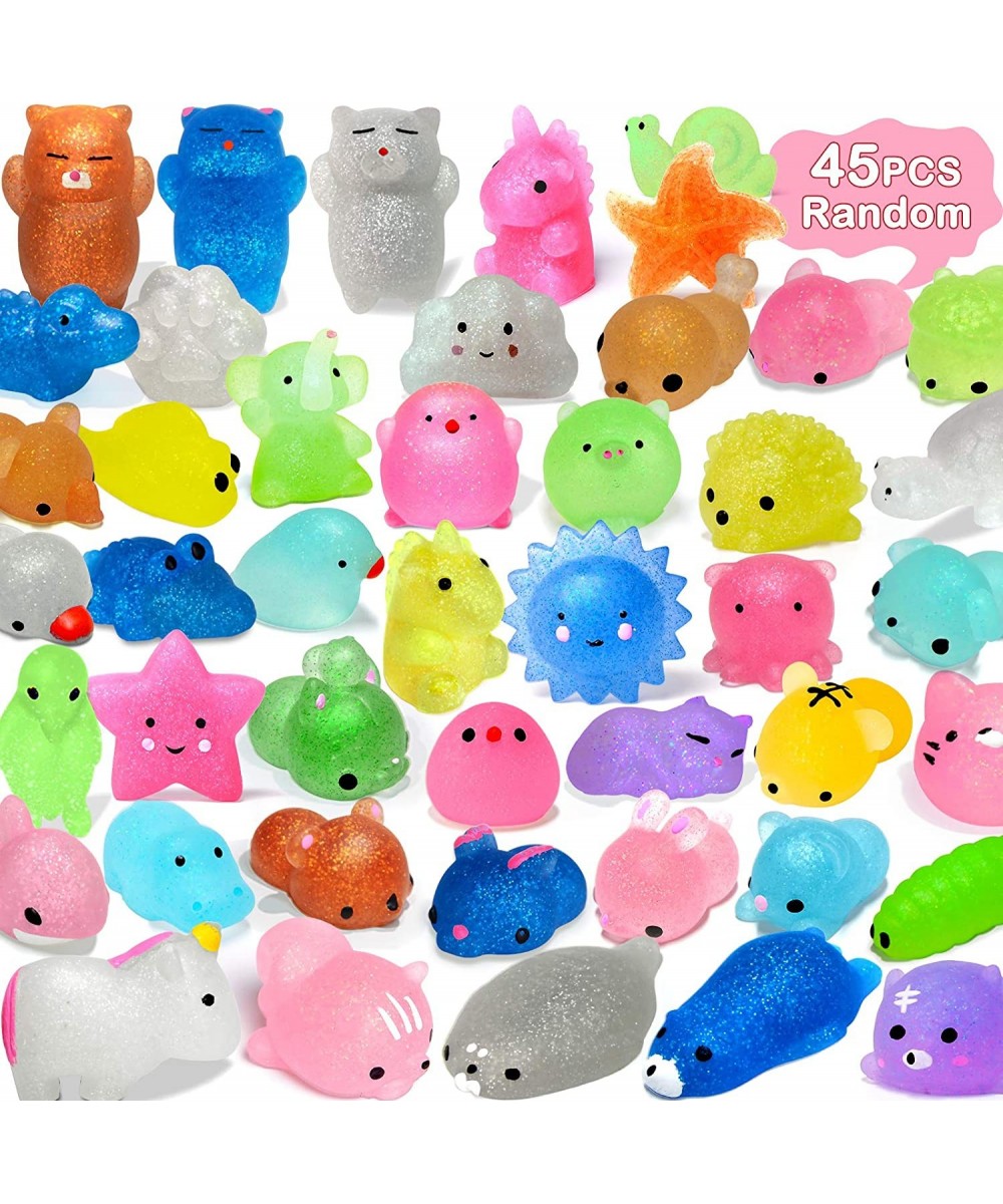 45Pcs Mochi Squishys Toys Mini Squishies 2nd Generation Glitter Animal Squishies Party Favors for Kids Adults Stress Relief T...