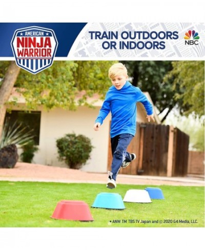 American Ninja Warrior Jumping Stones - 4 Balance Stepping Stones Obstacle Course for Kids - Perfect Indoor & Outdoors Play E...