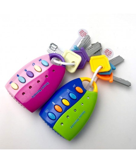 Kids Toys Colorful Baby Toy Smart Remote Sound Musical Car Key Keychain Pretend Education Remote Control Toys for Baby Childr...