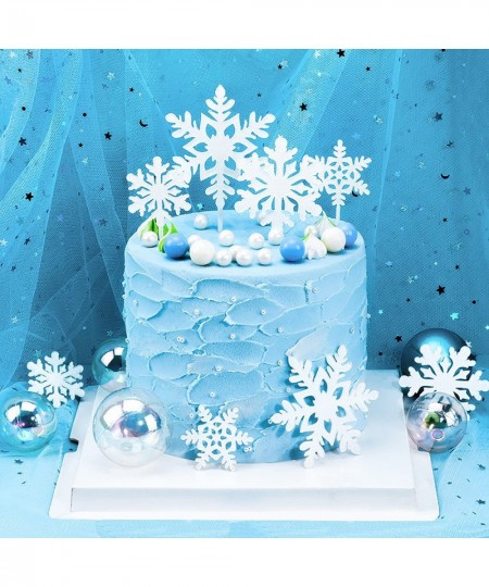 Snowflakes Cake Toppers Frozen Cake Toppers Snowflake Decorations White Party Snow White Cake Topper Set Frozen Birthday Part...