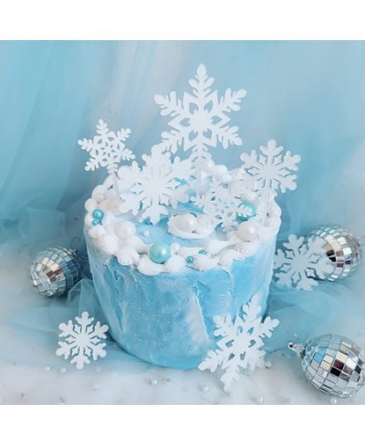 Snowflakes Cake Toppers Frozen Cake Toppers Snowflake Decorations White Party Snow White Cake Topper Set Frozen Birthday Part...