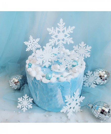 Snowflakes Cake Toppers Frozen Cake Toppers Snowflake Decorations White Party Snow White Cake Topper Set Frozen Birthday Part...