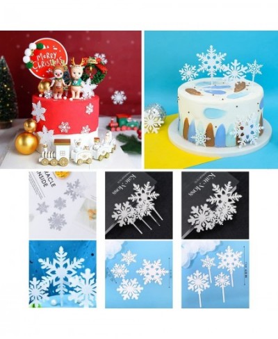 Snowflakes Cake Toppers Frozen Cake Toppers Snowflake Decorations White Party Snow White Cake Topper Set Frozen Birthday Part...