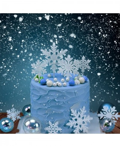 Snowflakes Cake Toppers Frozen Cake Toppers Snowflake Decorations White Party Snow White Cake Topper Set Frozen Birthday Part...