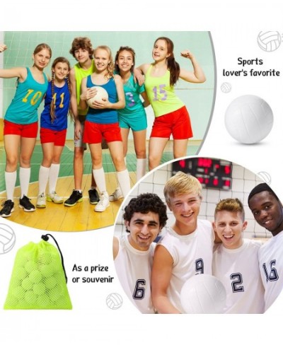 40 Pcs Mini Volleyball White Volleyball Stress Ball Tiny Volleyballs with Drawstring Mesh Bag Small Volleyballs to Throw Spor...