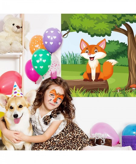 Pin The Tail on The Fox Party Game with 30 Tails for Forest Farm Birthday Party Supplies Pin Game Boys Girls Woodland Animal ...