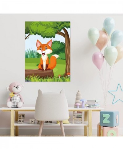 Pin The Tail on The Fox Party Game with 30 Tails for Forest Farm Birthday Party Supplies Pin Game Boys Girls Woodland Animal ...