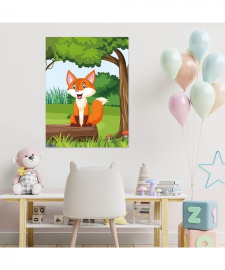 Pin The Tail on The Fox Party Game with 30 Tails for Forest Farm Birthday Party Supplies Pin Game Boys Girls Woodland Animal ...