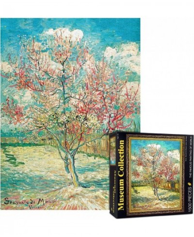 1500 Piece Puzzles for Adults Peach Tree in Blossom by Vincent Van Gogh Puzzle for Kids Jigsaw Puzzles for Adults Teens Puzzl...