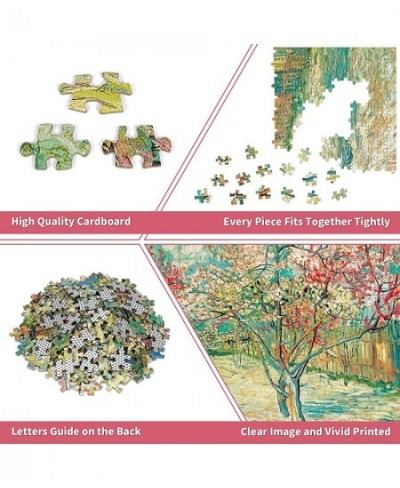 1500 Piece Puzzles for Adults Peach Tree in Blossom by Vincent Van Gogh Puzzle for Kids Jigsaw Puzzles for Adults Teens Puzzl...