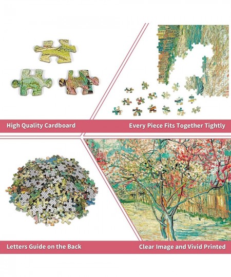 1500 Piece Puzzles for Adults Peach Tree in Blossom by Vincent Van Gogh Puzzle for Kids Jigsaw Puzzles for Adults Teens Puzzl...