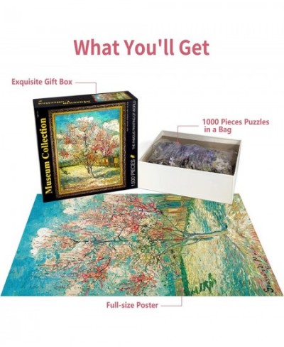 1500 Piece Puzzles for Adults Peach Tree in Blossom by Vincent Van Gogh Puzzle for Kids Jigsaw Puzzles for Adults Teens Puzzl...