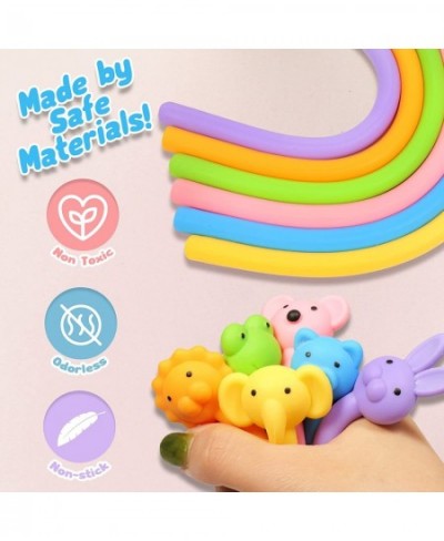 Animal Stretchy Strings 6pcs Calming Sensory Toys Monkey Noodle Fidget Toy Quiet Stress Relief Fidgets for Kids Christmas Sto...