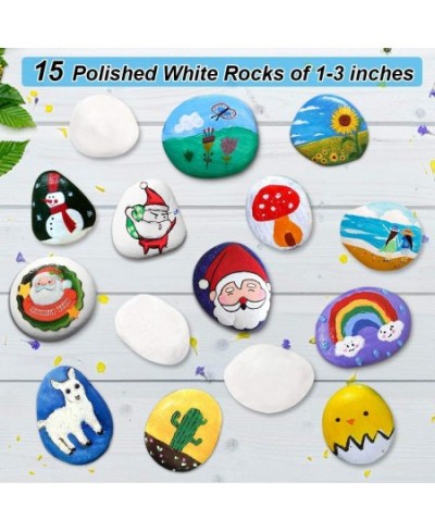 Rock Painting Kit Creativity Arts and Crafts for Kids DIY Art Supplies with Paints Stickers and Rocks for Painting Crafting a...