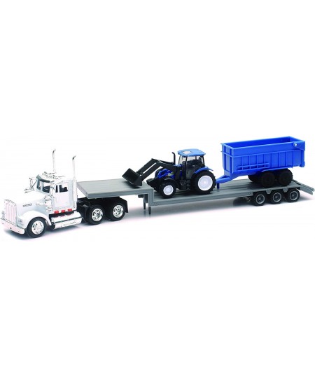 Kenworth Lowboy Trailer with New Holland Construction Tractor Play Set $64.36 - Kids' Play Tractors