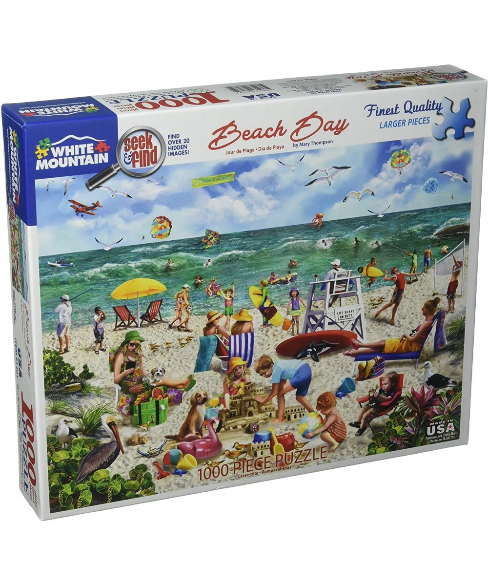 Puzzles Beach Day Seek & Find - 1000 Piece Jigsaw Puzzle $34.45 - Jigsaw Puzzles