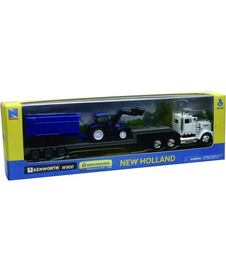 Kenworth Lowboy Trailer with New Holland Construction Tractor Play Set $64.36 - Kids' Play Tractors