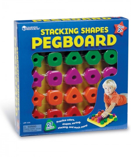 Stacking Shapes Pegboard Toddler Pegboard Stacking Pegboard Set Fine Motor Toy 27 Piece Set Ages 2+ $30.59 - Early Developmen...