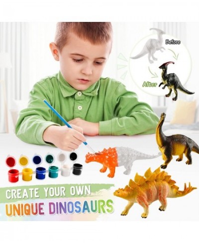 Arts and Crafts for Kids - Dinosaur Toy Painting Kit - 12 Dinosaur Figurines - Create Your Dino World - Painting Toys Gifts f...