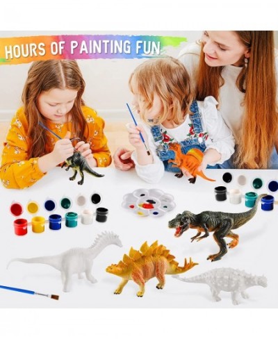 Arts and Crafts for Kids - Dinosaur Toy Painting Kit - 12 Dinosaur Figurines - Create Your Dino World - Painting Toys Gifts f...