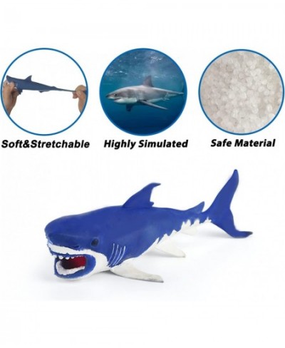 10 Pack Shark Toys 8" Soft and Stretchy Realistic Shark Toy Set Floating Bathtub Toys and Birthday Party Favors for Boys Girl...