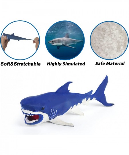 10 Pack Shark Toys 8" Soft and Stretchy Realistic Shark Toy Set Floating Bathtub Toys and Birthday Party Favors for Boys Girl...