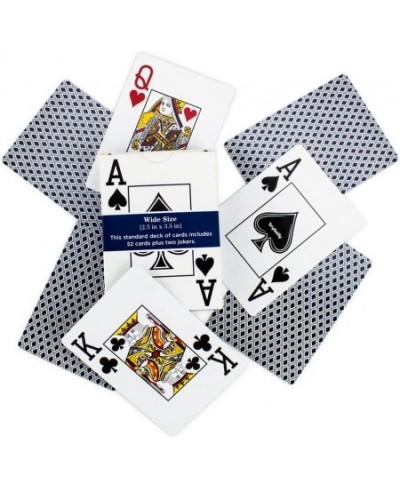 12 Decks of Playing Cards Jumbo Index Poker Wide Size (6 Red/6 Blue) - Large Print Plastic Coated Cards – Card Games Poker Te...