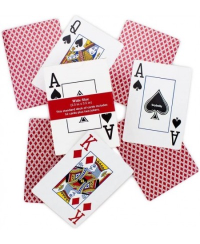 12 Decks of Playing Cards Jumbo Index Poker Wide Size (6 Red/6 Blue) - Large Print Plastic Coated Cards – Card Games Poker Te...