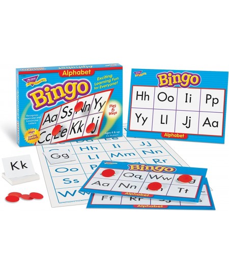 TREND ENTERPRISES: Alphabet Bingo Game Exciting Way for Everyone to Learn Play 6 Different Ways Perfect for Classrooms and At...