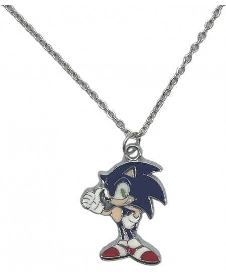 Classic Blue Hedgehog Thumbs Up Character Figure Charm Pendant Necklace $25.37 - Kids' Dress-Up Accessories