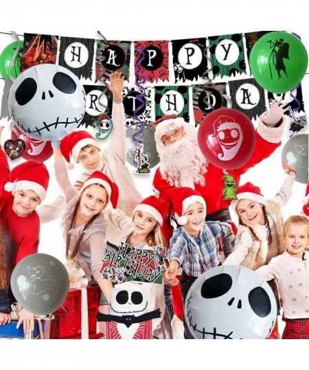 Birthday Party Decorations - Nightmare Before Christmas Christmas Party Supplies 102Pcs Included Christmas Theme Birthday Ban...