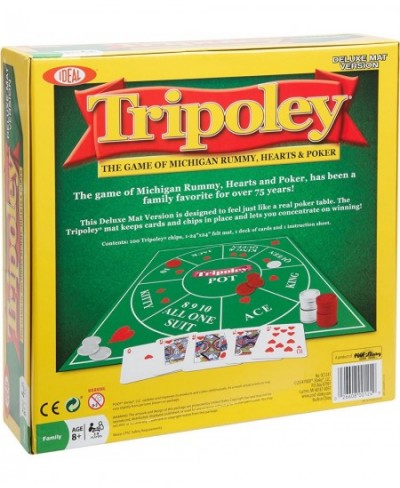 Tripoley Deluxe Board Game Family Favorite Game Combination of Michigan Rummy Hearts and Poker Perfect for Family Game Night ...